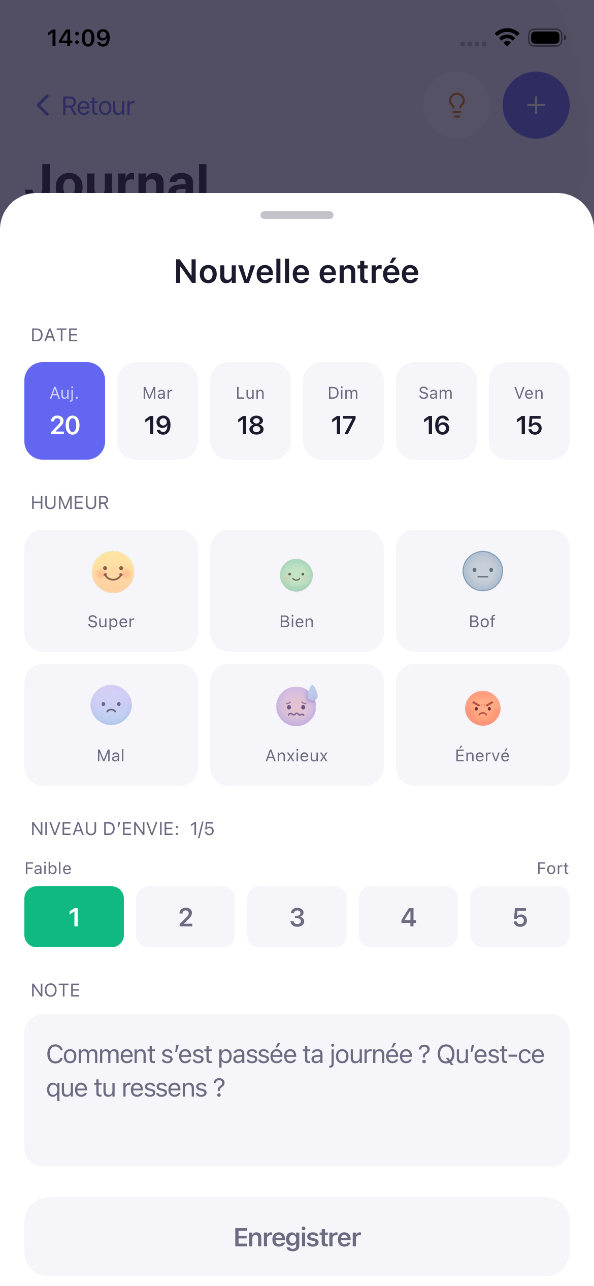 Journal dans Habitrex